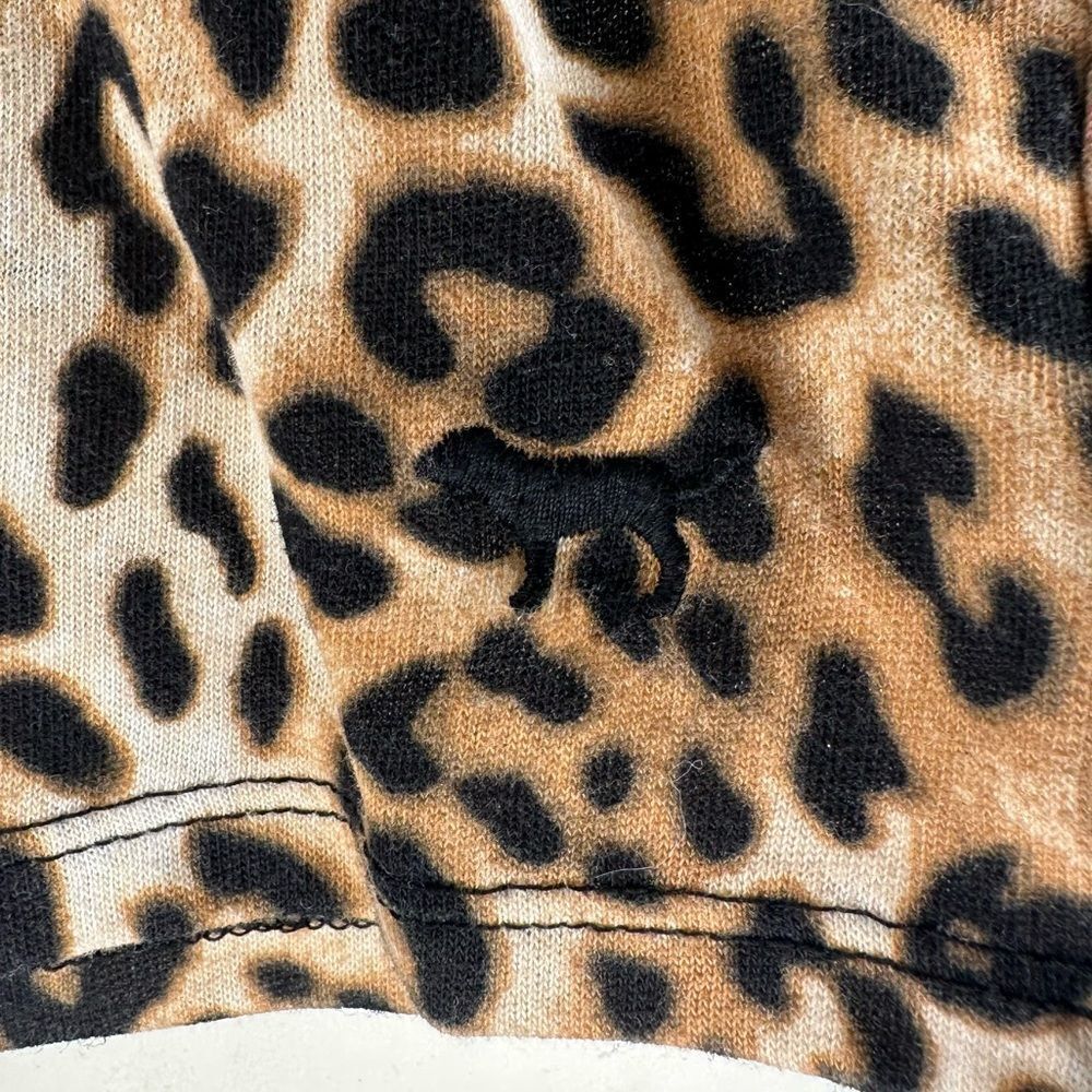 PINK Victoria’s Secret Leopard Print Short Sleeve Tee Sleepwear - Picture 7 of 8